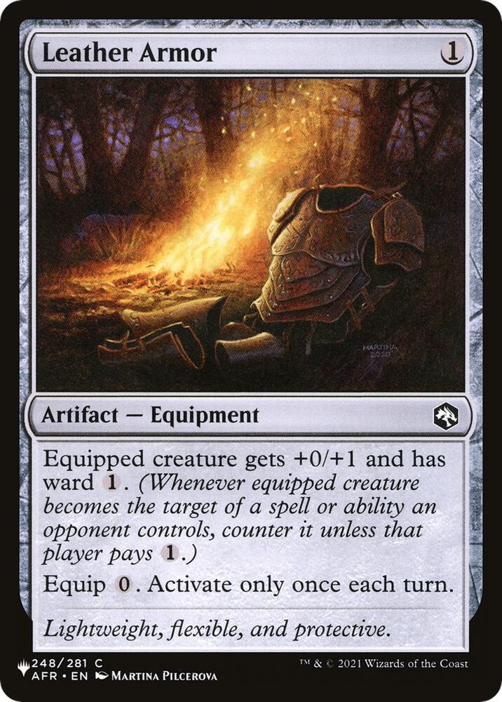 Leather Armor 248/281 card from The List Reprints