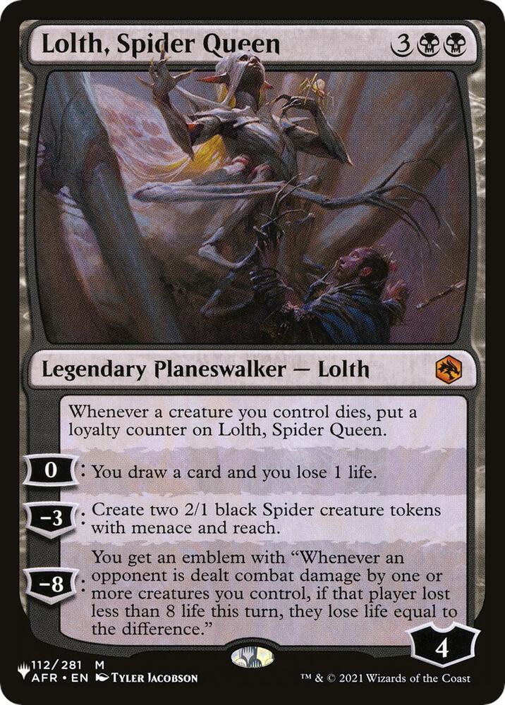 Lolth, Spider Queen 112/281 card from The List Reprints