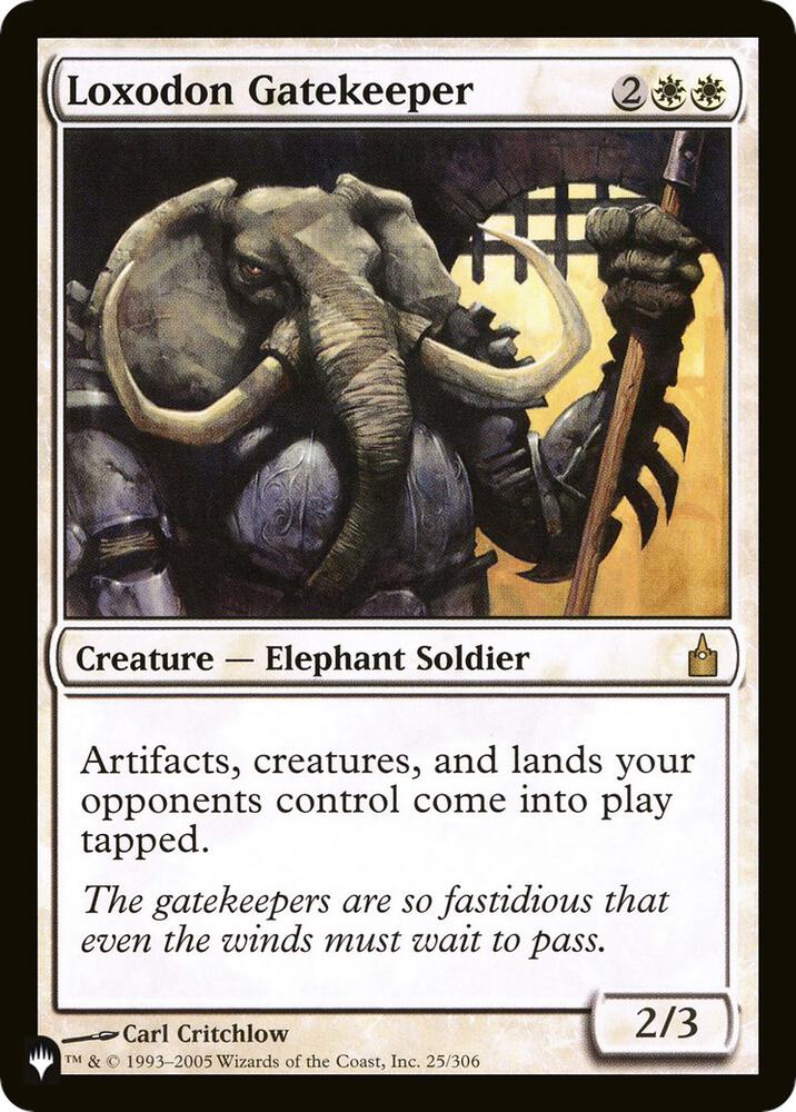 Loxodon Gatekeeper 25/306 card from The List Reprints
