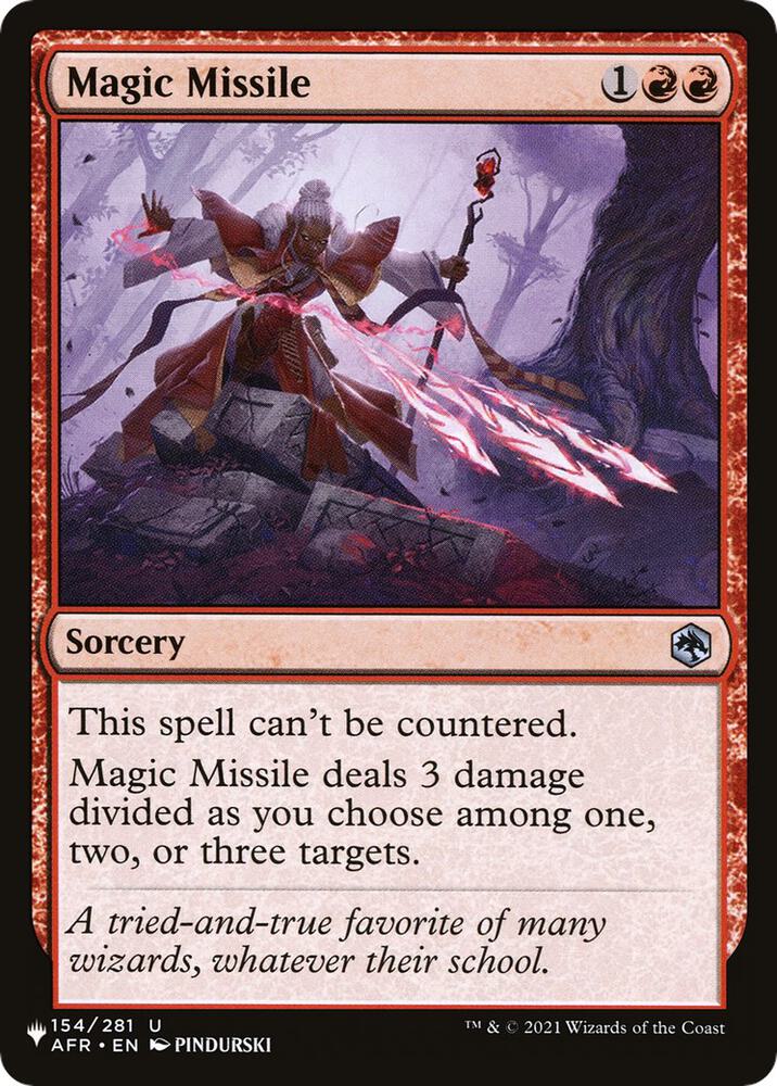 Magic Missile 154/281 card from The List Reprints