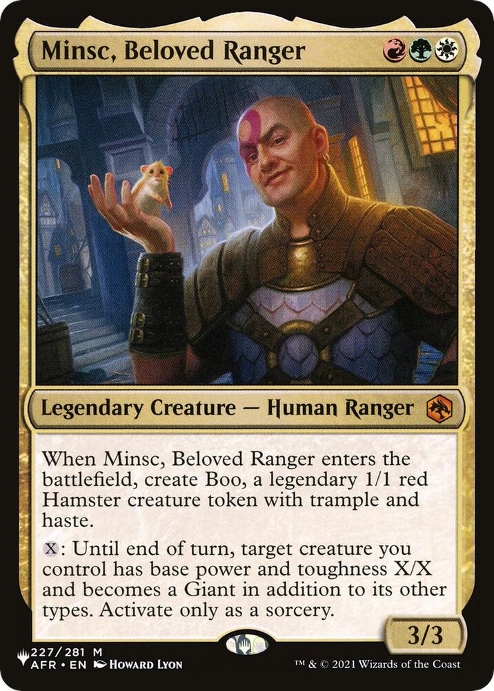Minsc, Beloved Ranger 227/281 card from The List Reprints