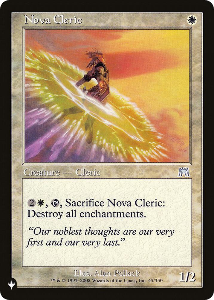 Nova Cleric 45/350 card from The List Reprints