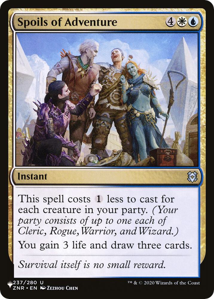 Spoils of Adventure 237 card from The List Reprints