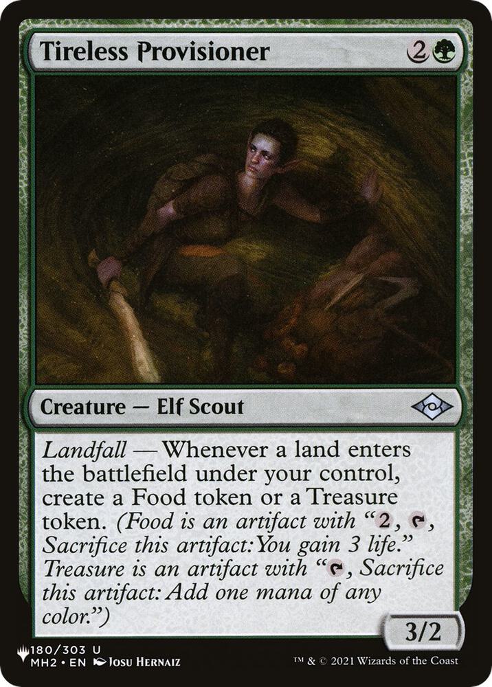 Tireless Provisioner 180/303 card from The List Reprints