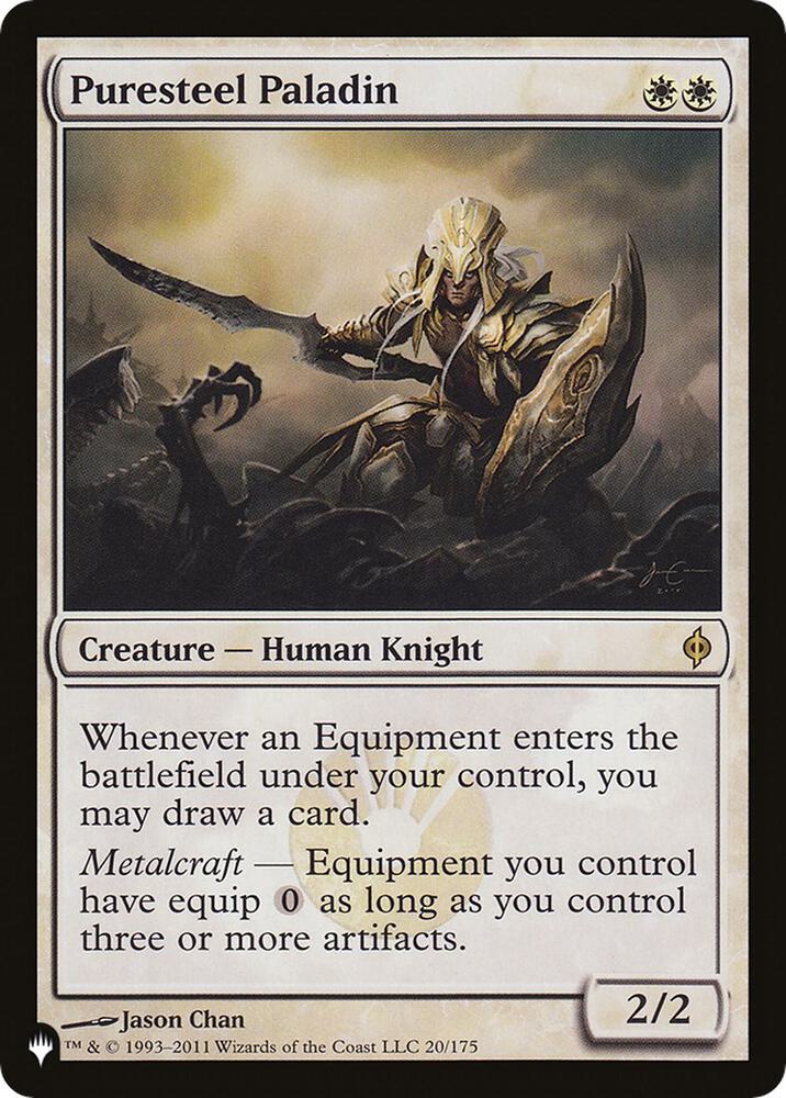 Puresteel Paladin 20/175 card from The List Reprints