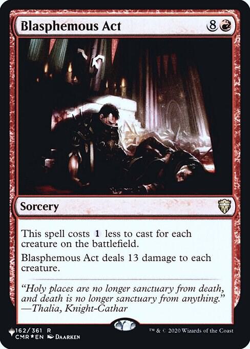 Blasphemous Act (CMR) 162 card from The List Reprints