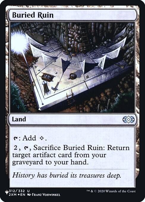 Buried Ruin 312 card from The List Reprints
