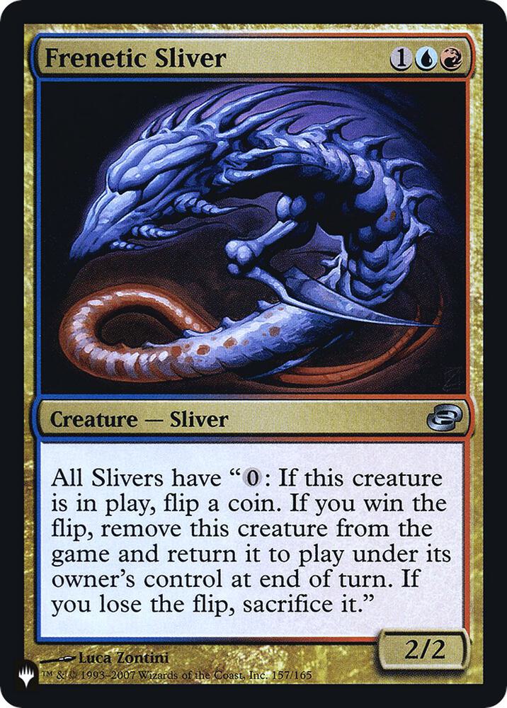 Frenetic Sliver 157 card from The List Reprints