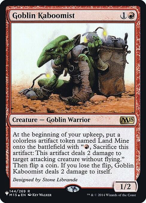Goblin Kaboomist 144 card from The List Reprints