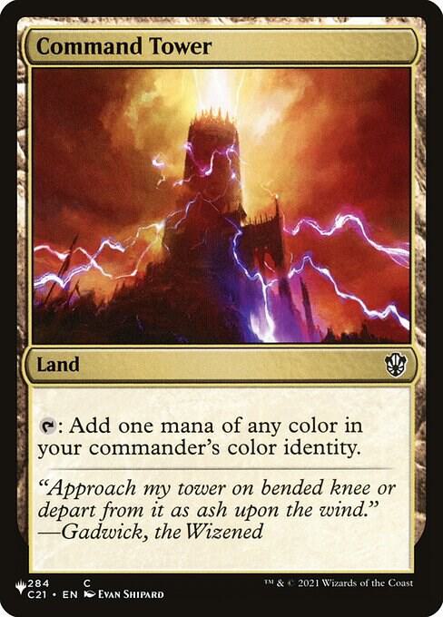 Command Tower (C21) 284 card from The List Reprints