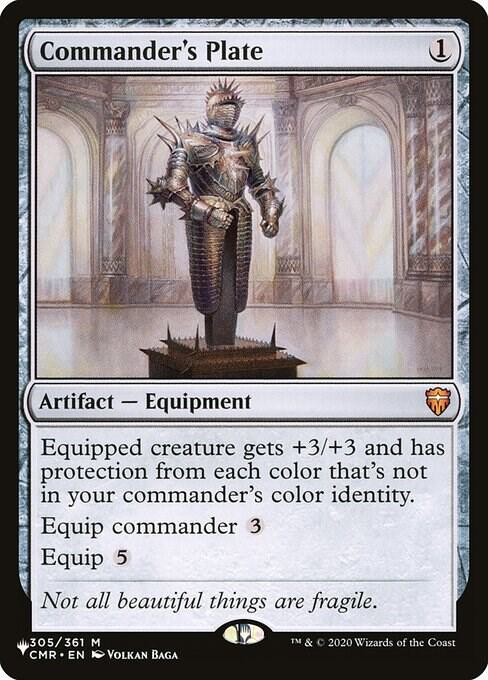 Commander's Plate 305/361 card from The List Reprints