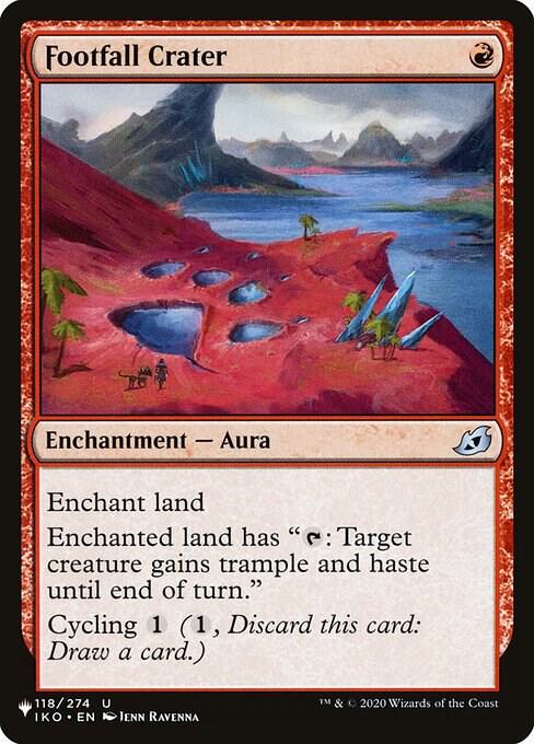 Footfall Crater 118 card from The List Reprints