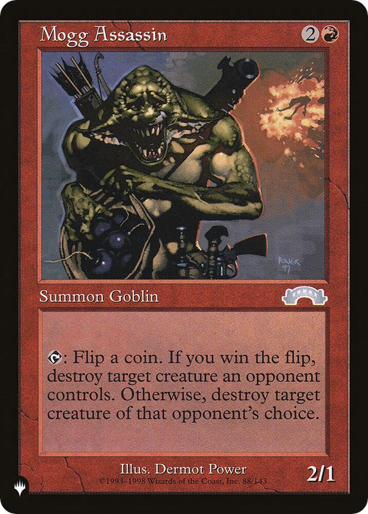 Mogg Assassin 88 card from The List Reprints