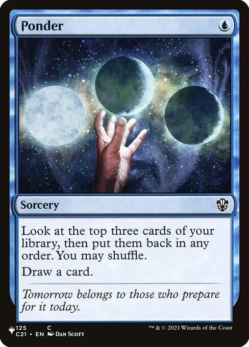 Ponder 125 card from The List Reprints