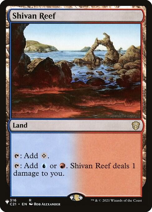 Shivan Reef 316 card from The List Reprints