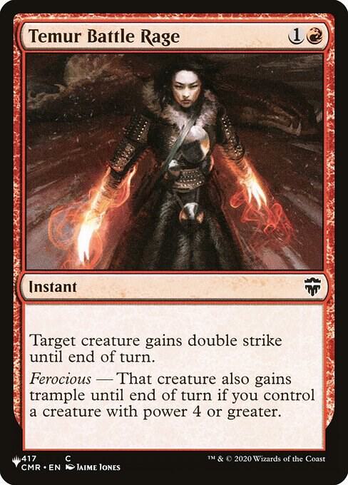 Temur Battle Rage (CMR) 417 card from The List Reprints