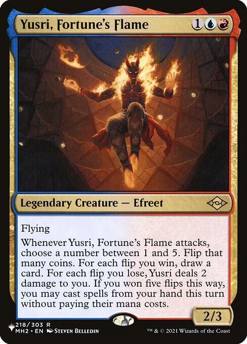 Yusri, Fortune's Flame 218 card from The List Reprints