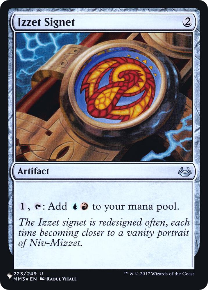 Izzet Signet 223 card from The List Reprints