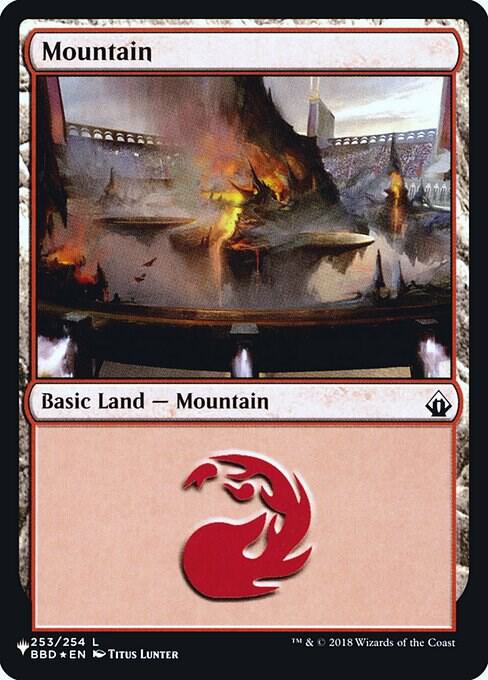 Mountain (BBD) 253 card from The List Reprints