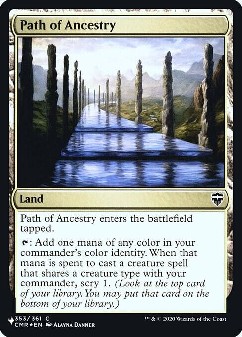 Path of Ancestry (CMR) 353 card from The List Reprints