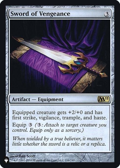 Sword of Vengeance 216 card from The List Reprints