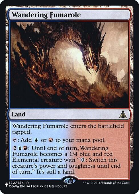 Wandering Fumarole 182 card from The List Reprints