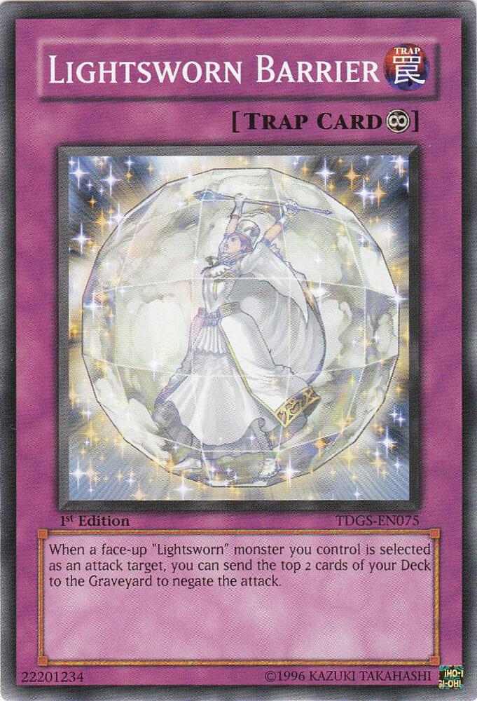 Lightsworn Barrier TDGS-EN075 card from The Duelist Genesis