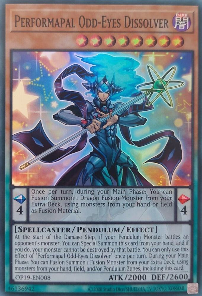 Performapal Odd-Eyes Dissolver OP19-EN008 card from OTS Tournament Pack 19