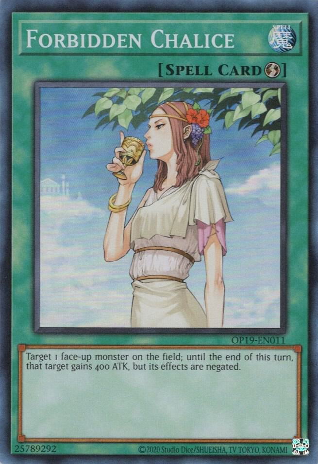 Forbidden Chalice OP19-EN011 card from OTS Tournament Pack 19
