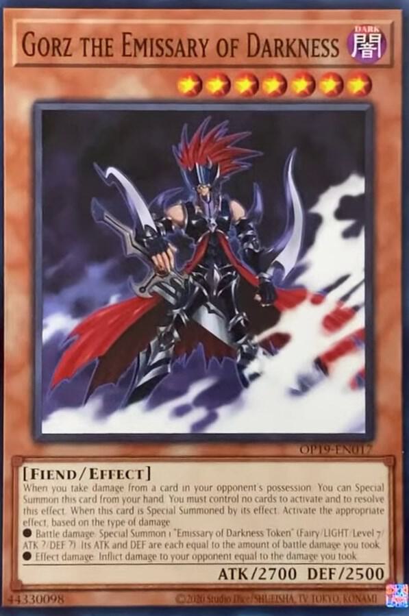 Gorz the Emissary of Darkness OP19-EN017 card from OTS Tournament Pack 19