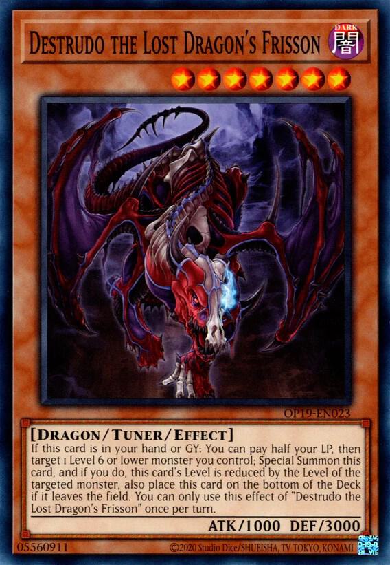 Destrudo the Lost Dragon's Frisson OP19-EN023 card from OTS Tournament Pack 19