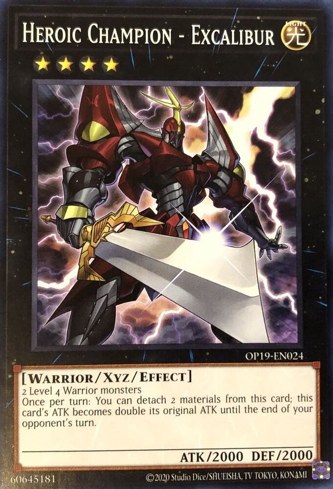 Heroic Champion - Excalibur OP19-EN024 card from OTS Tournament Pack 19