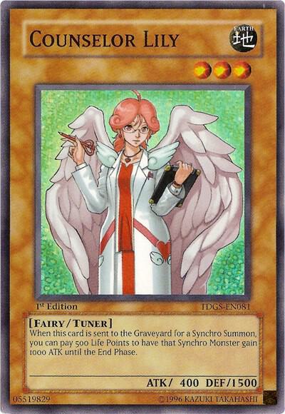 Counselor Lily TDGS-EN081 card from The Duelist Genesis