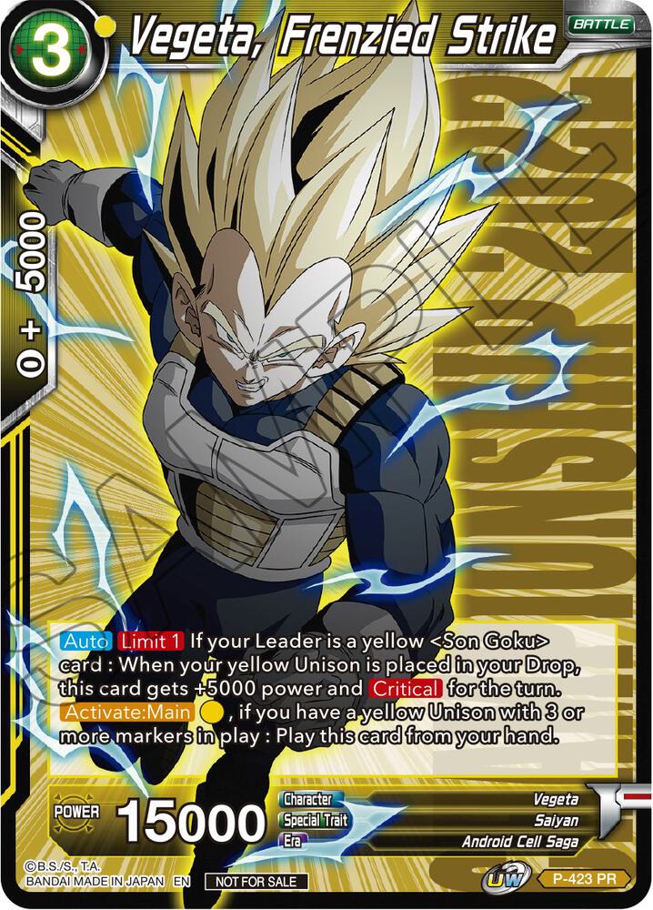 Vegeta, Frenzied Strike (Championship Pack 2022 Vol.2) P-423 card from Promotion Cards