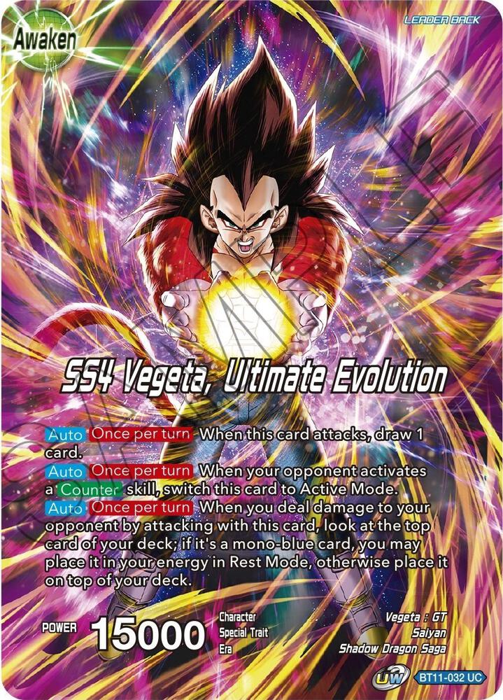 Vegeta // SS4 Vegeta, Ultimate Evolution BT11-032 card from Theme Selection: History of Vegeta