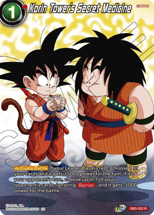 Korin Tower's Secret Medicine DB3-022 card from Theme Selection: History of Son Goku