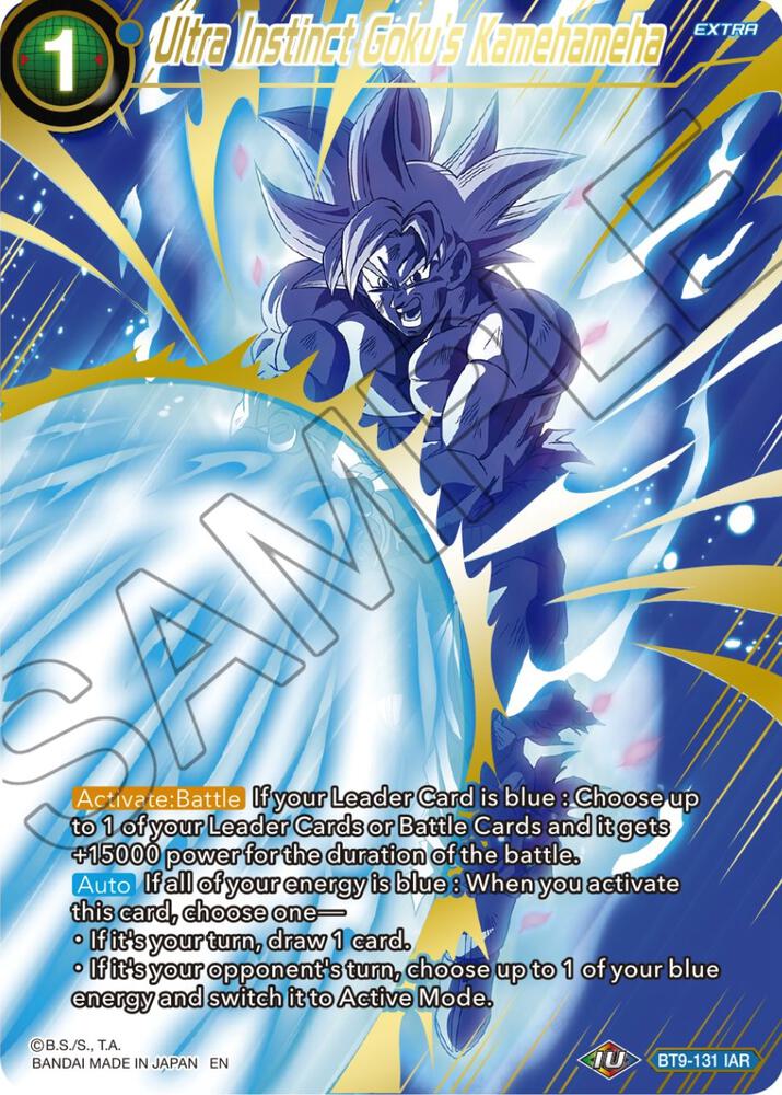 Ultra Instinct Goku's Kamehameha BT9-131 card from Theme Selection: History of Son Goku
