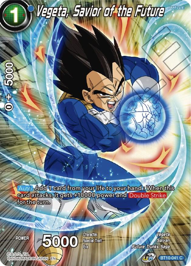 Vegeta, Savior of the Future BT10-041 card from Theme Selection: History of Vegeta