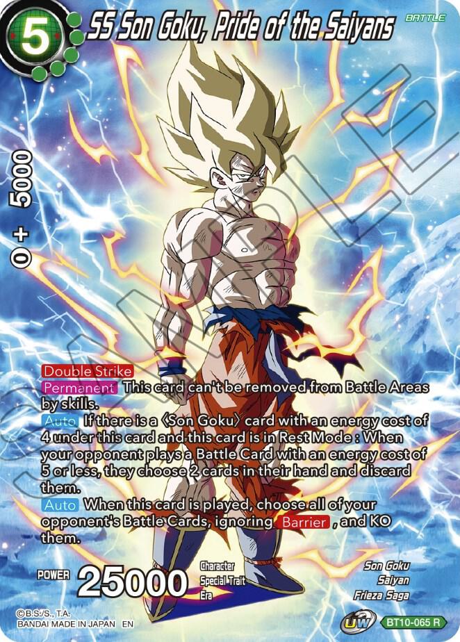 SS Son Goku, Pride of the Saiyans BT10-065 card from Theme Selection: History of Son Goku