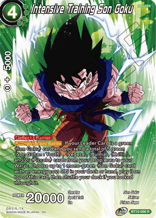 Intensive Training Son Goku BT10-066 card from Theme Selection: History of Son Goku