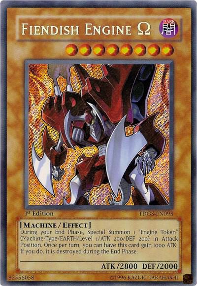 Fiendish Engine Omega TDGS-EN095 card from The Duelist Genesis
