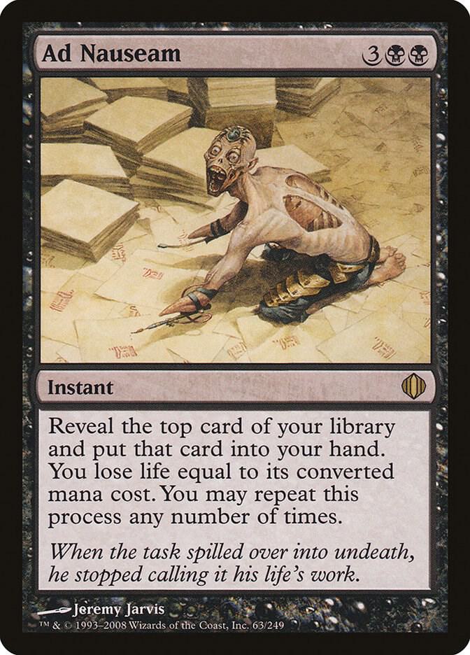Ad Nauseam 63 card from Shards of Alara