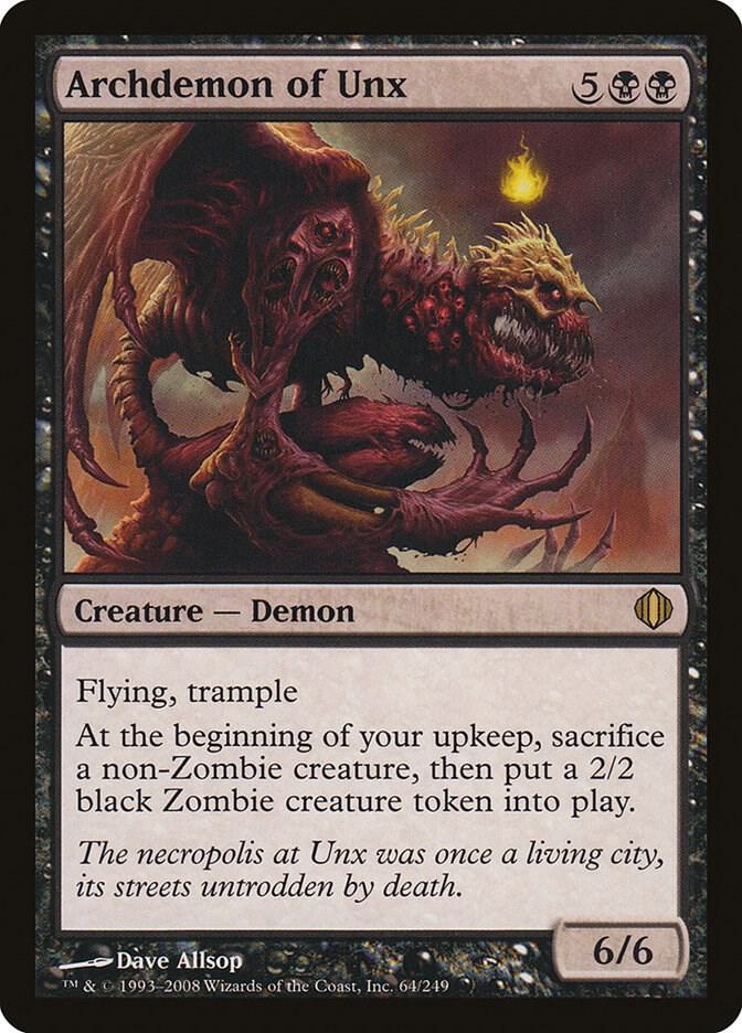 Archdemon of Unx 64 card from Shards of Alara