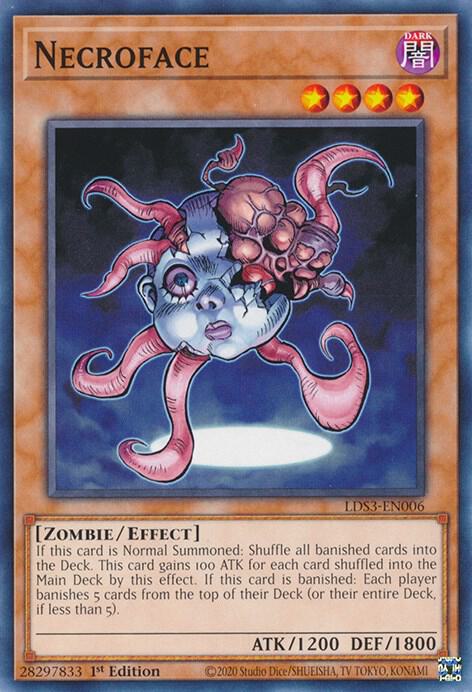 Necroface LDS3-EN006 card from Legendary Duelists: Season 3