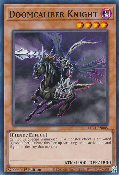Doomcaliber Knight LDS3-EN005 card from Legendary Duelists: Season 3