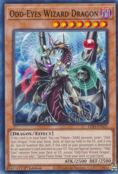 Odd-Eyes Wizard Dragon LDS3-EN131 card from Legendary Duelists: Season 3