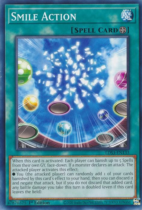 Smile Action LDS3-EN133 card from Legendary Duelists: Season 3