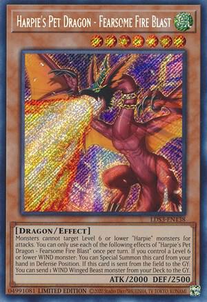 Harpie's Pet Dragon - Fearsome Fire Blast LDS3-EN138 card from Legendary Duelists: Season 3