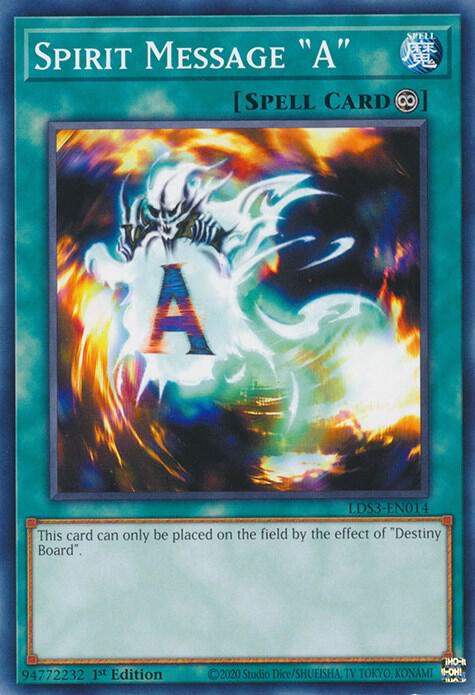Spirit Message "A" LDS3-EN014 card from Legendary Duelists: Season 3