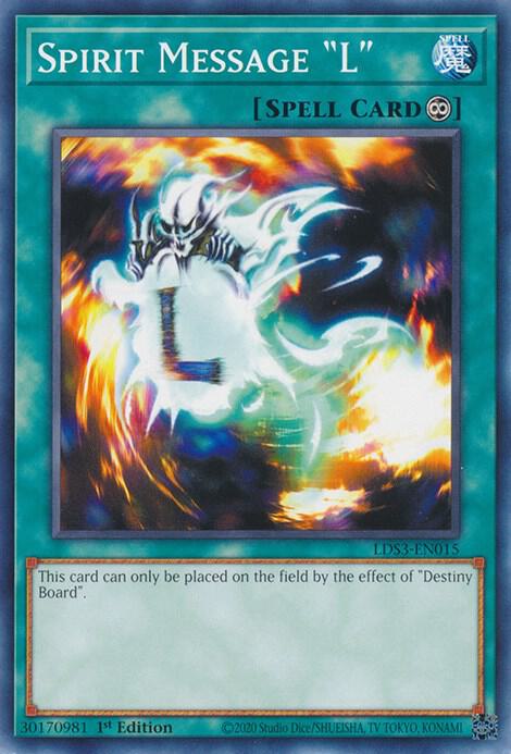 Spirit Message "L" LDS3-EN015 card from Legendary Duelists: Season 3